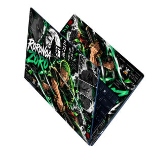Three-Sword Style Roronoa Zoro Poster Laptop Skin - View 2