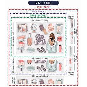 Time to Travel Girl Camera Laptop Skin - View 7