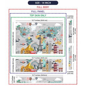 Travel Around the World Laptop Skin - View 7