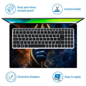 Trident Cobra Shiva Blue Fire Laptop Skin - View 5