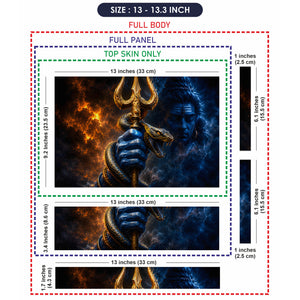 Trident Cobra Shiva Blue Fire Laptop Skin - View 6