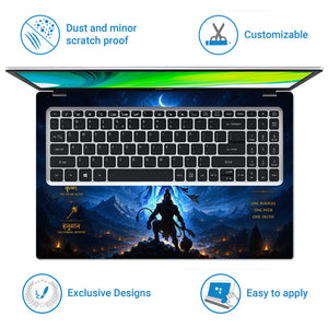Trinity Shiva Ram Krishna Hanuman One Path Laptop Skin - View 5