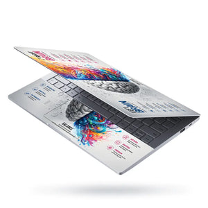 Typography Left Brain Right Brain Laptop Skin - View 3