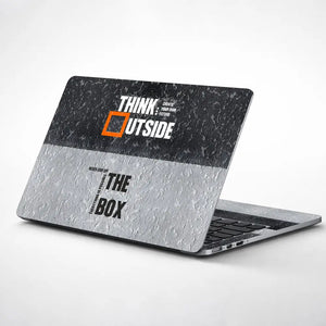 Typography Think Outside Box Full Laptop Skin - View 1