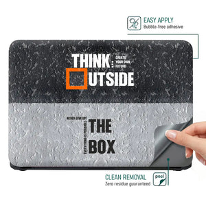 Typography Think Outside Box Full Laptop Skin - View 4