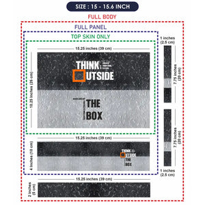Typography Think Outside Box Full Laptop Skin - View 8