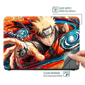 Vibrant Anime Ninja Action Scene Laptop Skin - View 4
