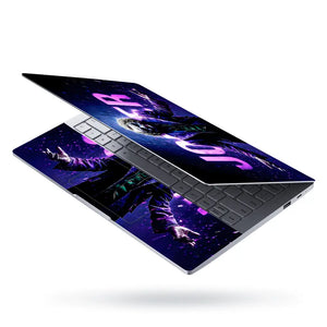 Vibrant Joker In Neon Lights Laptop Skin - View 3