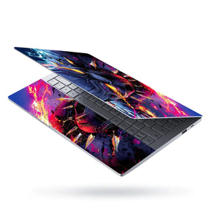 Vibrant Superhero Action In Motion Laptop Skin - View 3