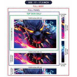 Vibrant Superhero Action In Motion Laptop Skin - View 9