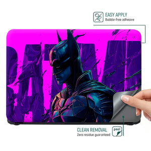 Vibrant Superhero In Dynamic Pose Laptop Skin - View 4