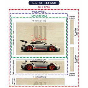 White Porsche Car Laptop Skin - View 6