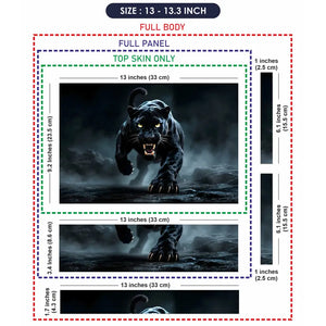 Wildlife Black Panther Dark Charge Laptop Skin - View 6