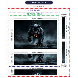 Wildlife Black Panther Dark Charge Laptop Skin - View 7