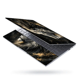 Wildlife Lion Cosmic Galaxy Portrait Laptop Skin - View 3