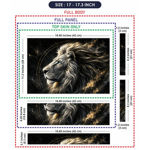 Wildlife Lion Cosmic Galaxy Portrait Laptop Skin - View 9