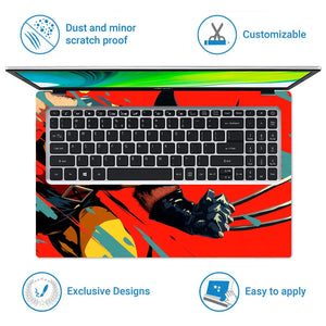 Wolverine Action Splash Laptop Skin - View 5
