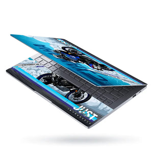 Yamaha R1 Blue White Supersport Laptop Skin - View 3