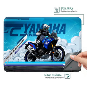 Yamaha R1 Blue White Supersport Laptop Skin - View 4