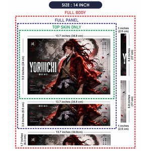 Yoriichi Kokushibo Red Kimono Laptop Skin - View 7