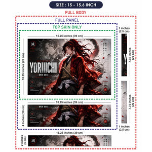 Yoriichi Kokushibo Red Kimono Laptop Skin - View 8