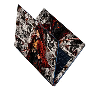 Yoriichi Manga Panels Red Laptop Skin - View 2