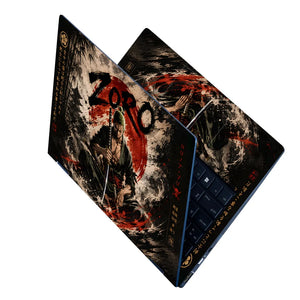 Zoro Ink Wash Red Sun Bamboo Laptop Skin - View 2