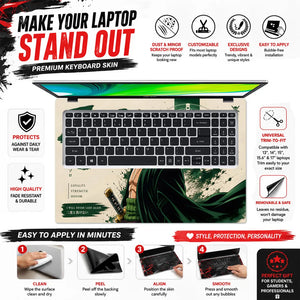 Zoro Never Lose Again Look Up Laptop Skin - View 5