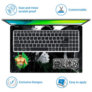Zoro One Piece Black Laptop Skin - View 5