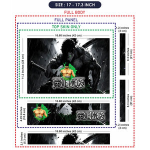 Zoro One Piece Black Laptop Skin - View 9