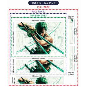 Zoro One Piece Green Laptop Skin - View 6