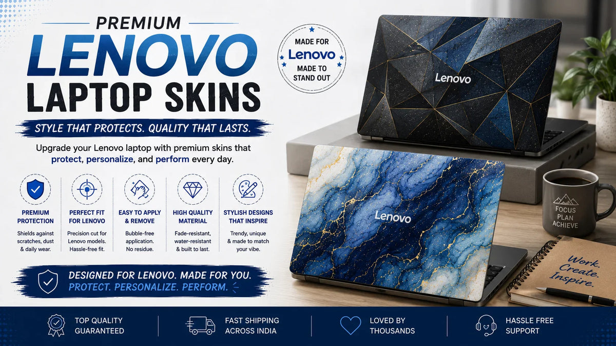 Lenovo Laptop Skins in India: IdeaPad, ThinkPad & Legion Size Guide