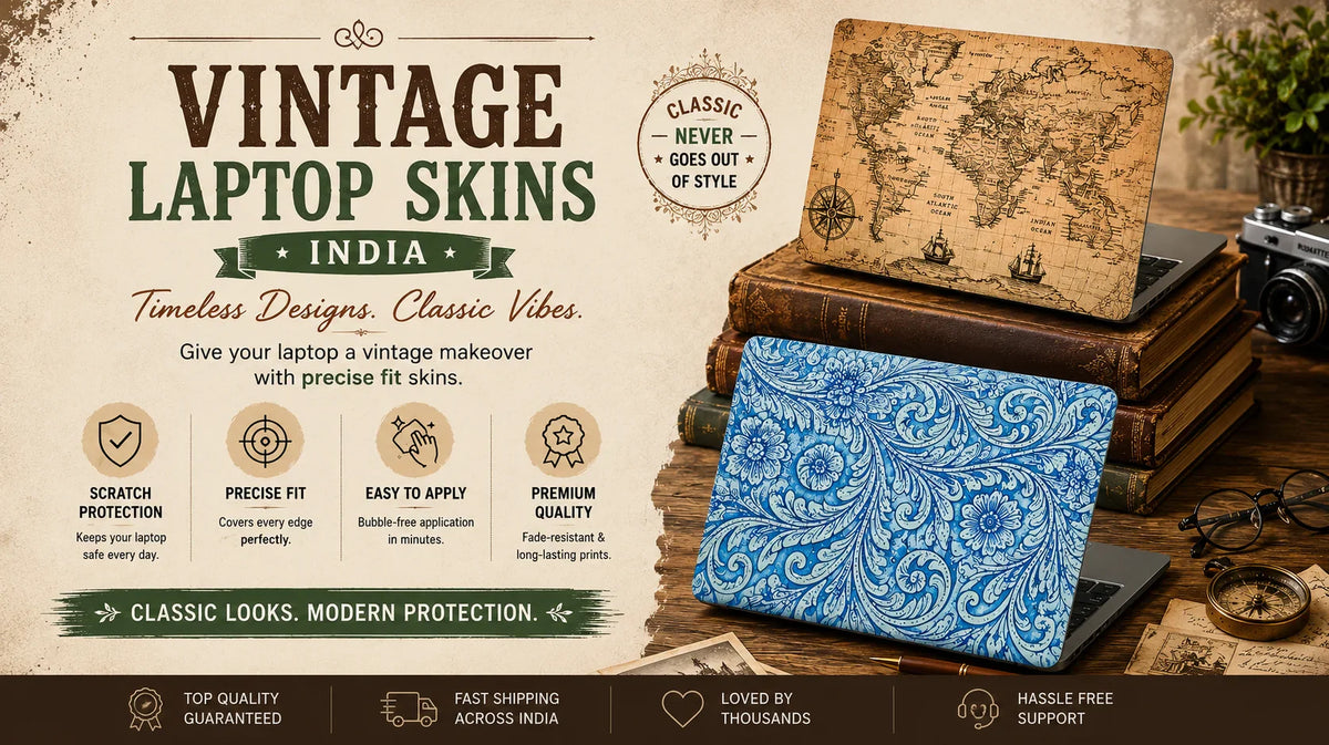 Vintage Laptop Skins: Retro Designs That Never Go Out of Style