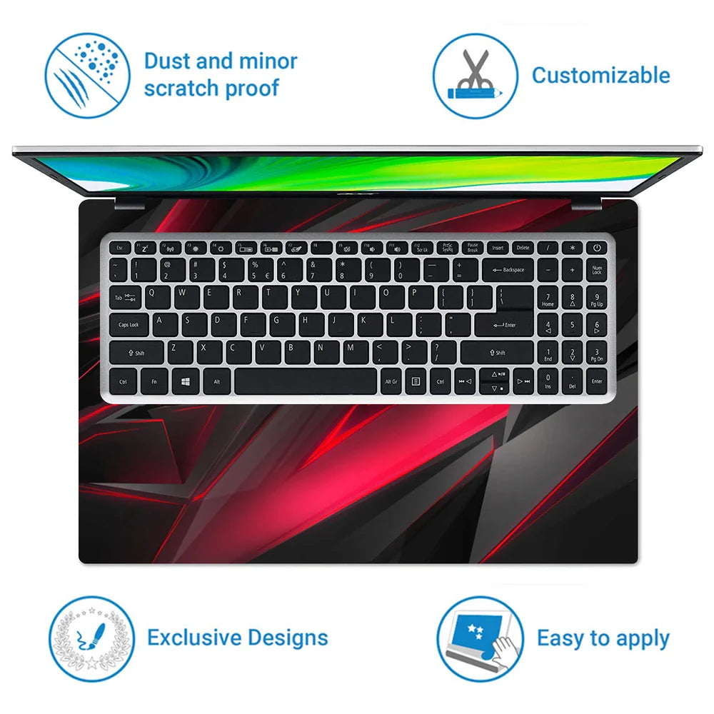 Universal Laptop Skin - 3D Grey Magenta Laptop Skin