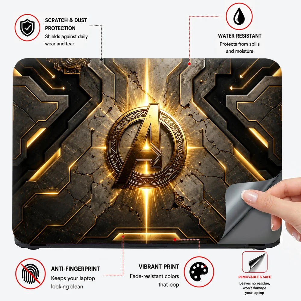 A Logo Superhero Aegis Eternal Laptop Skin - View 4