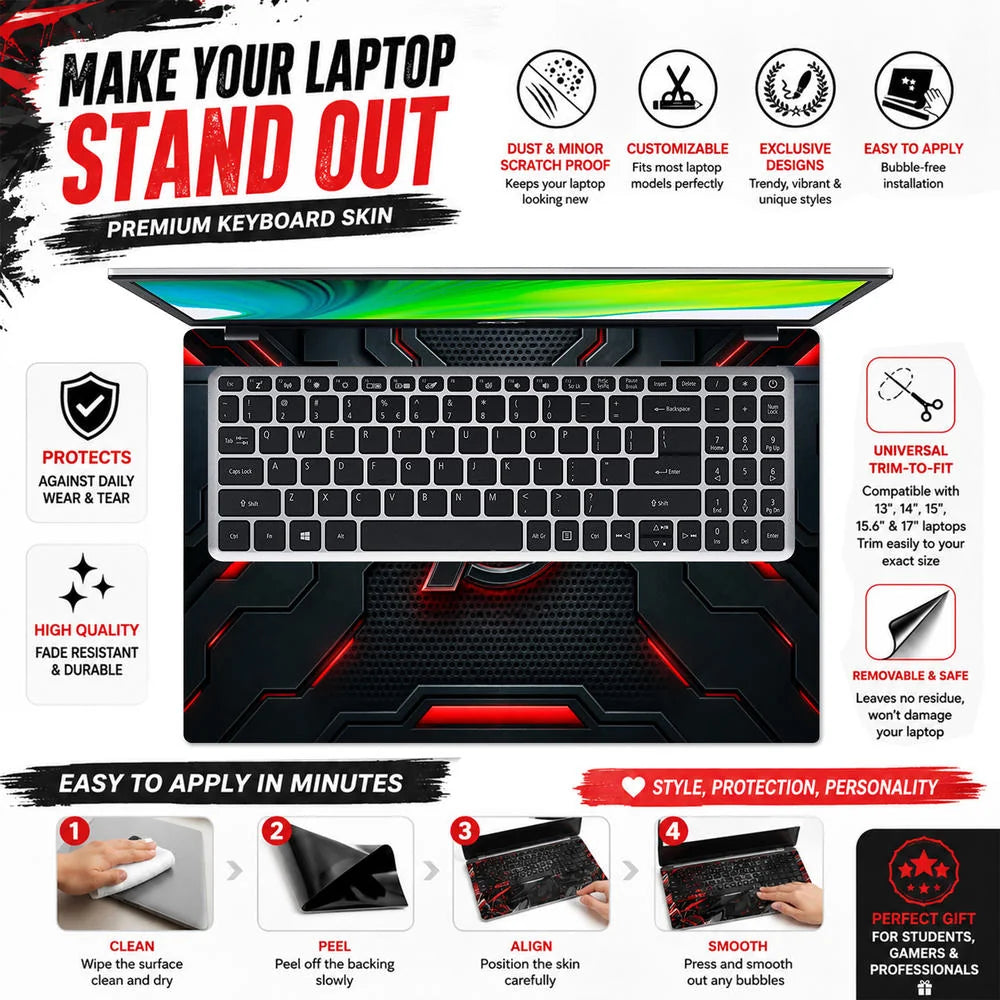 A Logo Superhero Crimson Nexus Laptop Skin - View 5