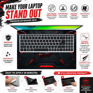 A Logo Superhero Crimson Nexus Laptop Skin - View 5