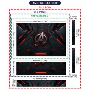 A Logo Superhero Crimson Nexus Laptop Skin - View 6