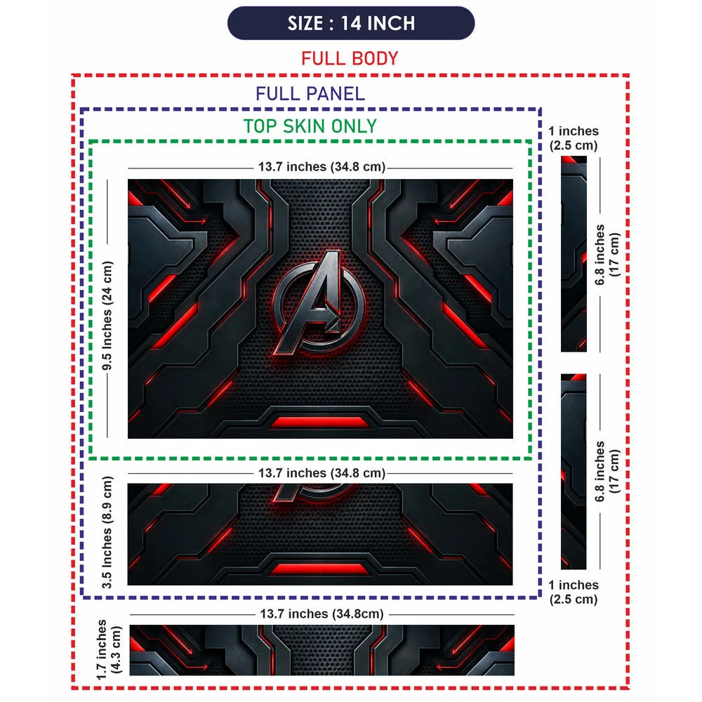A Logo Superhero Crimson Nexus Laptop Skin - View 7