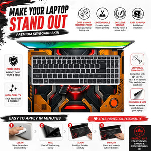 A Logo Superhero Crimson Pulse Laptop Skin - View 5