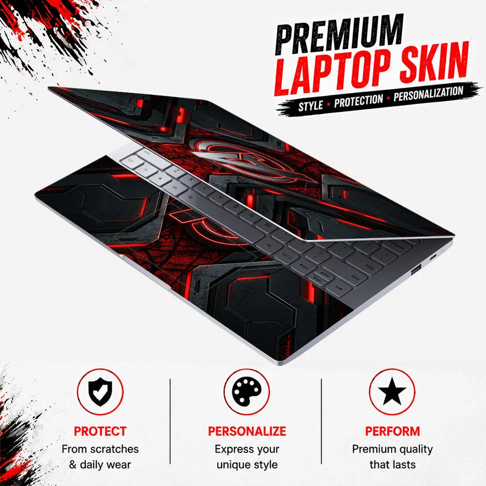 A Logo Superhero Eternal Throne Laptop Skin - View 3