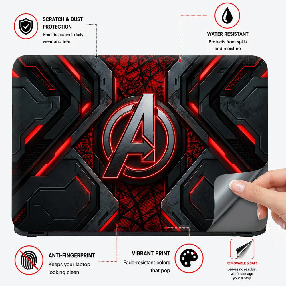 A Logo Superhero Eternal Throne Laptop Skin - View 4