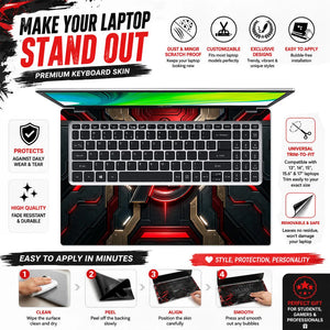 A Logo Superhero Gold Ornate Laptop Skin - View 5