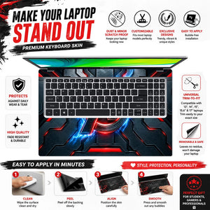 A Logo Superhero Industrial Caution Laptop Skin - View 5