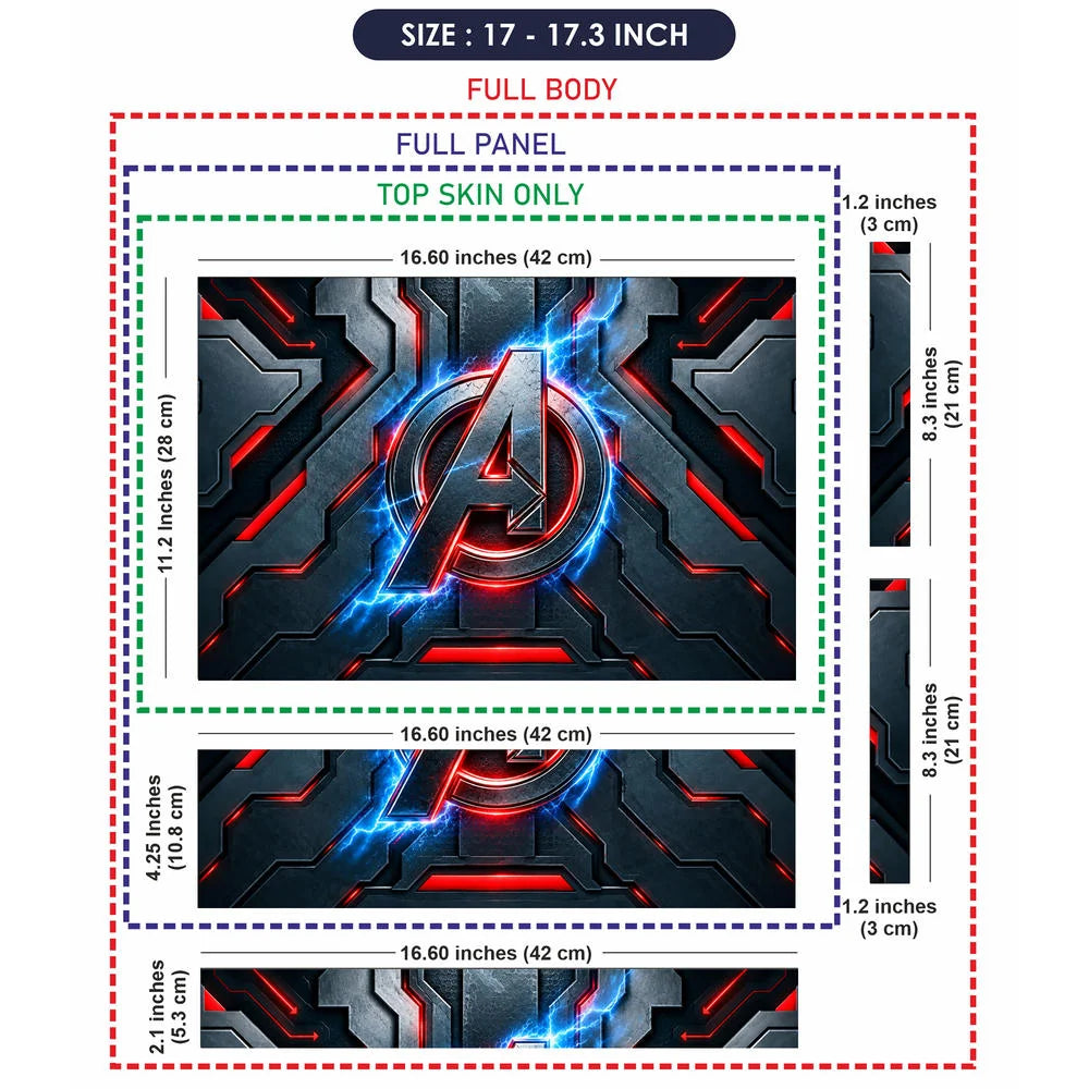 A Logo Superhero Industrial Caution Laptop Skin - View 9