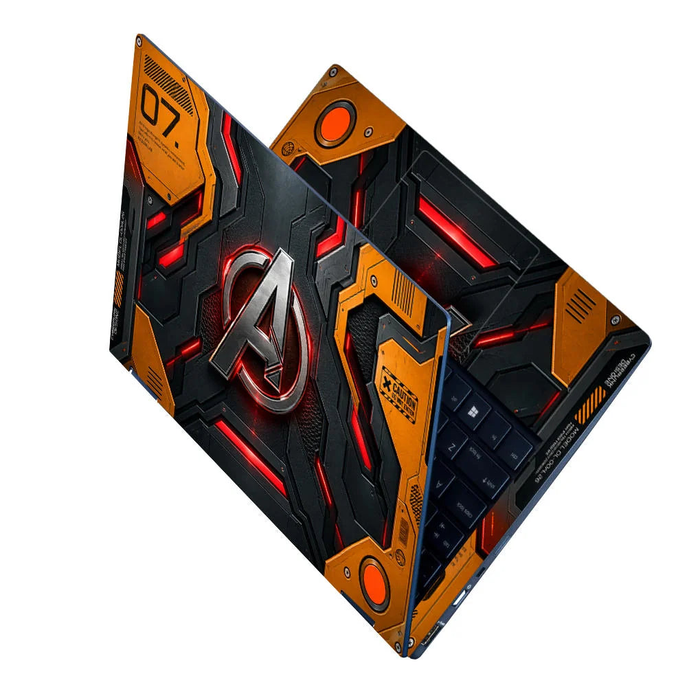 A Logo Superhero Industrial Hazard Laptop Skin - View 2