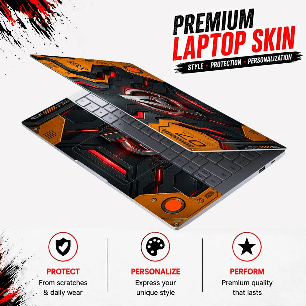 A Logo Superhero Industrial Hazard Laptop Skin - View 3