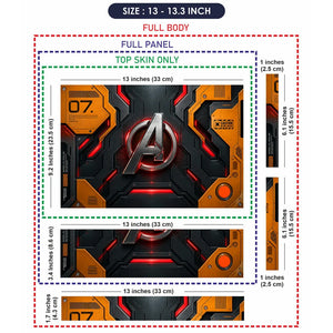 A Logo Superhero Industrial Hazard Laptop Skin - View 6