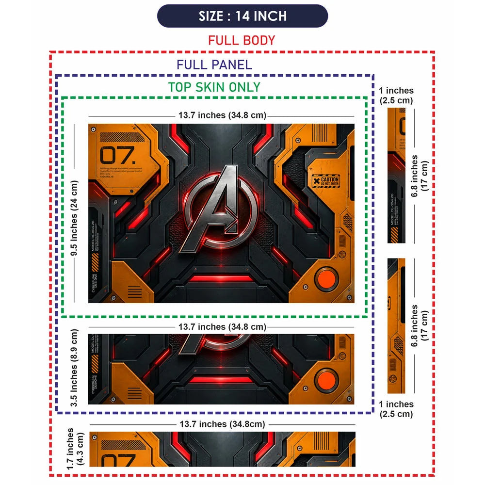A Logo Superhero Industrial Hazard Laptop Skin - View 7
