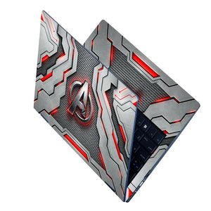 A Logo Superhero Metallic Chrome Laptop Skin - View 2